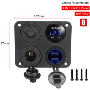 Maxpower (4 in 1 B) 24V 12V Switch Panel 8 Buttons USB Chargers Circuit Breaker Light Tog Maxpower (4 in 1 B) 24V 12V Switch Panel 8 Buttons USB Chargers Circuit Breaker Light Tog