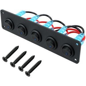 Maxpower (Black) Rocker Toggle Switch Panel for RV Yacht Marine Boat Car Marine Waterproo Maxpower (Black) Rocker Toggle Switch Panel for RV Yacht Marine Boat Car Marine Waterproo