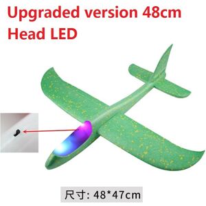 Maxpower (LED Green 48cm) 48cm Hand Throw Airplane EPP Foam Launch fly Glider Planes Mode Maxpower (LED Green 48cm) 48cm Hand Throw Airplane EPP Foam Launch fly Glider Planes Mode