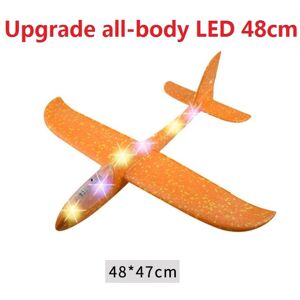 Maxpower (full LED Yellow 48cm) 48cm Hand Throw Airplane EPP Foam Launch fly Glider Plane Maxpower (full LED Yellow 48cm) 48cm Hand Throw Airplane EPP Foam Launch fly Glider Plane