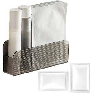 Unbranded (Translucent Chestnut Gray) Wall Mounted Bathroom Organizer,Waterproof Adhesive Unbranded (Translucent Chestnut Gray) Wall Mounted Bathroom Organizer,Waterproof Adhesive