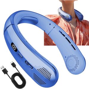 Unbranded (Blue) Bladeless Neck Fan - Personal Quiet Bladeless Travel Fan Neck Wearable Unbranded (Blue) Bladeless Neck Fan - Personal Quiet Bladeless Travel Fan Neck Wearable