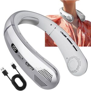 Unbranded (Silver) Bladeless Neck Fan - Personal Quiet Bladeless Travel Fan Neck Wearabl Unbranded (Silver) Bladeless Neck Fan - Personal Quiet Bladeless Travel Fan Neck Wearabl