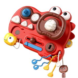 Unbranded (Red) Steering Wheel Toy Dinosaur Children Fidget Board Kids Exploring Game, Unbranded (Red) Steering Wheel Toy Dinosaur Children Fidget Board Kids Exploring Game,