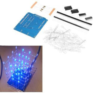 GreenZech 5pcs 4X4X4 Blue LED Light Cube Kit 3D LED DIY Kit For DIY Kit GreenZech 5pcs 4X4X4 Blue LED Light Cube Kit 3D LED DIY Kit For DIY Kit
