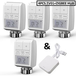 GreenZech (Wireless Gateway+4pcs Valve Controller) Smart WIFI Thermostatic Radiator Valve GreenZech (Wireless Gateway+4pcs Valve Controller) Smart WIFI Thermostatic Radiator Valve