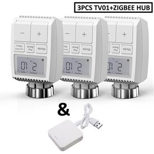 GreenZech (Wireless Gateway+3pcs Valve Controller) Smart WIFI Thermostatic Radiator Valve GreenZech (Wireless Gateway+3pcs Valve Controller) Smart WIFI Thermostatic Radiator Valve