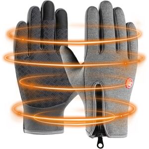 Unbranded (S, Grey) Snowboarding Gloves, Windproof Waterproof Touch Screen Gloves, Zipper Unbranded (S, Grey) Snowboarding Gloves, Windproof Waterproof Touch Screen Gloves, Zipper