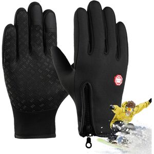 Unbranded (XL, Black) Snowboarding Gloves, Windproof Waterproof Touch Screen Gloves, Zippe Unbranded (XL, Black) Snowboarding Gloves, Windproof Waterproof Touch Screen Gloves, Zippe