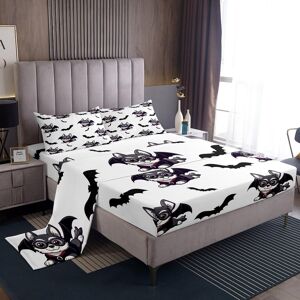 Unbranded (Double, Black White Grey) Cute Cartoon Dog Sheet Set for Kids, Border Collie Be Unbranded (Double, Black White Grey) Cute Cartoon Dog Sheet Set for Kids, Border Collie Be