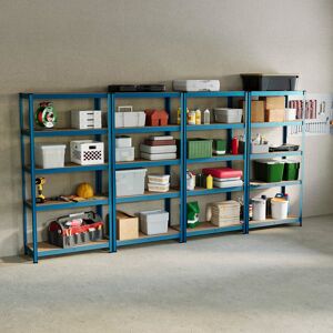 Home Vida (Blue, 4 Bay) 5 Tier Heavy Duty Adjustable Steel Garage Shelving Home Vida (Blue, 4 Bay) 5 Tier Heavy Duty Adjustable Steel Garage Shelving
