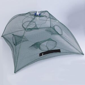 GreenZech (6 Hole) Foldable Mesh Fishing Bait Net Trap Small Fish Crab Minnow Crawdad Shri GreenZech (6 Hole) Foldable Mesh Fishing Bait Net Trap Small Fish Crab Minnow Crawdad Shri