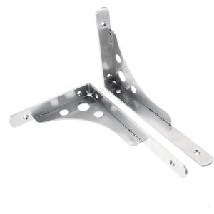 GreenZech (10 Inch) 2Pcs Stainless Steel Wall Shelf Brackets Triangle Mount L Household Fi GreenZech (10 Inch) 2Pcs Stainless Steel Wall Shelf Brackets Triangle Mount L Household Fi