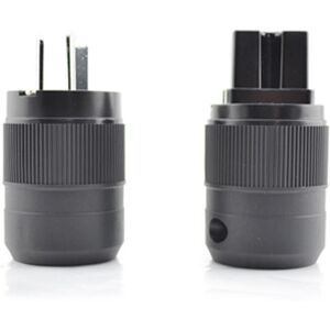 GreenZech 1 Pair AU-700 Gold-plated Copper Connector EU Plug for Hi-Fi Audio DIY Power Cor GreenZech 1 Pair AU-700 Gold-plated Copper Connector EU Plug for Hi-Fi Audio DIY Power Cor