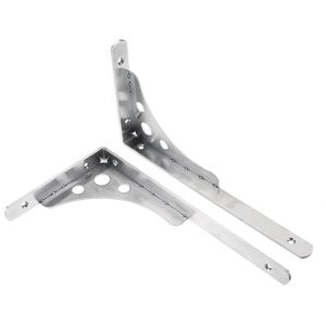 GreenZech (12 Inch) 2Pcs Stainless Steel Wall Shelf Brackets Triangle Mount L Household Fi GreenZech (12 Inch) 2Pcs Stainless Steel Wall Shelf Brackets Triangle Mount L Household Fi
