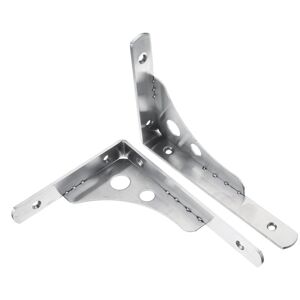 GreenZech (8 Inch) 2Pcs Stainless Steel Wall Shelf Brackets Triangle Mount L Household Fix GreenZech (8 Inch) 2Pcs Stainless Steel Wall Shelf Brackets Triangle Mount L Household Fix