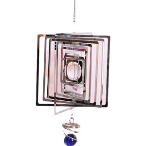 GreenZech (A) 3D Metal Hanging Wind Chimes Home Garden Decor Spinner Battery Motor Gifts GreenZech (A) 3D Metal Hanging Wind Chimes Home Garden Decor Spinner Battery Motor Gifts