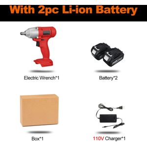 GreenZech (Two Batteries, US Plug) 588N.m 388VF Electric Impact Wrench Driver Rechargeable GreenZech (Two Batteries, US Plug) 588N.m 388VF Electric Impact Wrench Driver Rechargeable