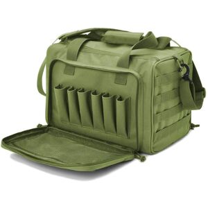 GreenZech (Green, 38*30*25cm) Tactical Range Bag Molle System 600D Waterproof Gun Shooting GreenZech (Green, 38*30*25cm) Tactical Range Bag Molle System 600D Waterproof Gun Shooting