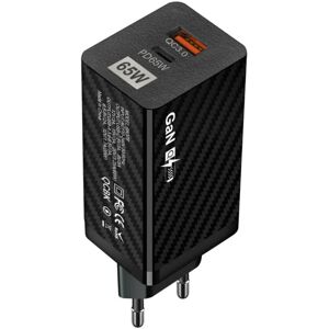 GreenZech (Black) 65W Dual Port EU Wall Charger - USB-A & USB-C, Fireproof, Fast Charging, GreenZech (Black) 65W Dual Port EU Wall Charger - USB-A & USB-C, Fireproof, Fast Charging,