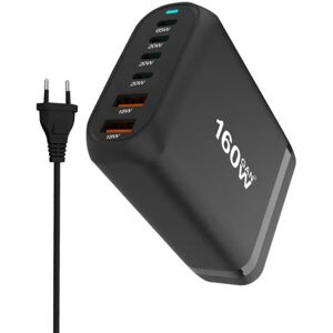 GreenZech (White, EU Plug) 160W GaN PD Charger with 4 USB-C & 2 USB-A Ports for Fast Charg GreenZech (White, EU Plug) 160W GaN PD Charger with 4 USB-C & 2 USB-A Ports for Fast Charg