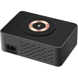 GreenZech (EU Plug) 140W 8-Port USB PD Charger, Black, 4 USB-A & 4 USB-C, 15W Wireless Cha GreenZech (EU Plug) 140W 8-Port USB PD Charger, Black, 4 USB-A & 4 USB-C, 15W Wireless Cha