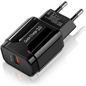GreenZech (Black, EU Plug) 18W USB Charger, 1-Port, EU/US Plug, QC3.0, High Quality, Compa GreenZech (Black, EU Plug) 18W USB Charger, 1-Port, EU/US Plug, QC3.0, High Quality, Compa