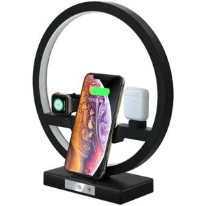 GreenZech (Black, EU Plug) Multifunctional Desk Lamp with Wireless Charger for Phone, iWat GreenZech (Black, EU Plug) Multifunctional Desk Lamp with Wireless Charger for Phone, iWat