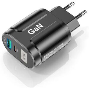 GreenZech 65W Dual Port USB PD Charger - Fast Charging, Fireproof Material, EU Plug, Compa GreenZech 65W Dual Port USB PD Charger - Fast Charging, Fireproof Material, EU Plug, Compa