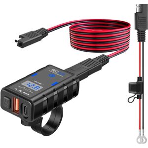 GreenZech (Dual QC3.0) Quick Charge 3.0 Motorcycle USB Charger 6.4A Waterproof with Voltme GreenZech (Dual QC3.0) Quick Charge 3.0 Motorcycle USB Charger 6.4A Waterproof with Voltme