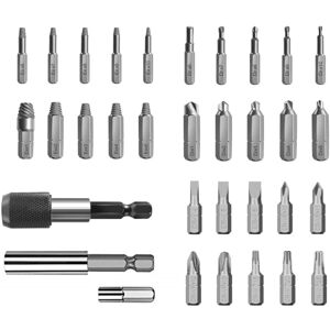 GreenZech 33pcs Damaged Screw Extractor Set with Screwdriver Bits Extension Bit Holder for GreenZech 33pcs Damaged Screw Extractor Set with Screwdriver Bits Extension Bit Holder for