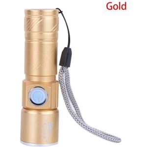 GreenZech (Golden) USB Built-in battery Rechargeable lasting Flashlight Q5 3 modes mini Zo GreenZech (Golden) USB Built-in battery Rechargeable lasting Flashlight Q5 3 modes mini Zo