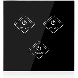 GreenZech (UK Standard 3 Gang) 1/2/3/4Gang WIFI Smart Wall Light Remote Touch Switch Panel GreenZech (UK Standard 3 Gang) 1/2/3/4Gang WIFI Smart Wall Light Remote Touch Switch Panel