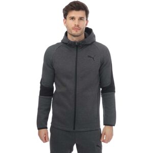 (S, Grey Heather) Puma Mens Evostripe Core Full Zip Hoodie (S, Grey Heather) Puma Mens Evostripe Core Full Zip Hoodie