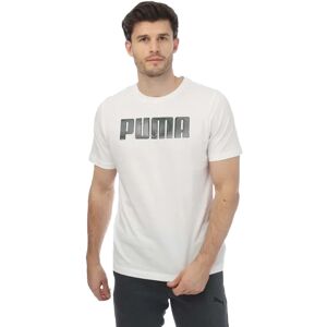 (L, White) Puma Mens Sportstyle Logo T-Shirt (L, White) Puma Mens Sportstyle Logo T-Shirt