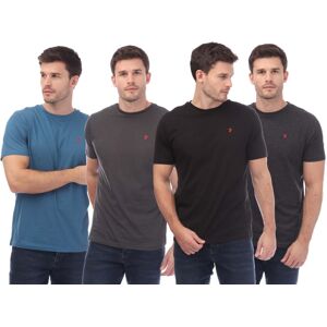 (S, Black/Grey/Navy) Farah Mens Ryman Lounge T-Shirt (Pack of 3) (S, Black/Grey/Navy) Farah Mens Ryman Lounge T-Shirt (Pack of 3)