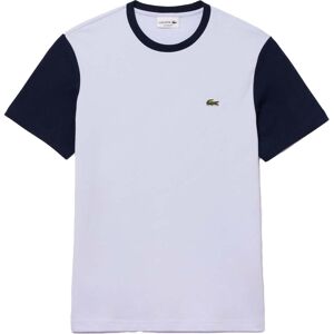 (XS, Blue) Lacoste Mens Colour Block Jersey Regular T-Shirt (XS, Blue) Lacoste Mens Colour Block Jersey Regular T-Shirt