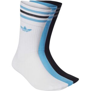(2.5 UK-5 UK, White/Blue/Black) Adidas Unisex Adult Solid Crew Socks (Pack of 3) (2.5 UK-5 UK, White/Blue/Black) Adidas Unisex Adult Solid Crew Socks (Pack of 3)