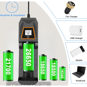 Unbranded (MS-CF81, 26650/21700/18650/18500/16340/14500) 18650 Battery Charger For 18350 2 Unbranded (MS-CF81, 26650/21700/18650/18500/16340/14500) 18650 Battery Charger For 18350 2
