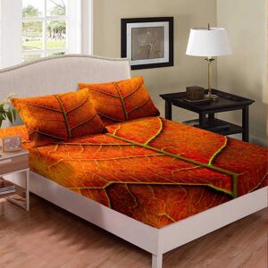 Unbranded ((No Comforter)) Greneric Autumn Leaves 3 Piece Bedding Decor Set Red Leaf Vein Unbranded ((No Comforter)) Greneric Autumn Leaves 3 Piece Bedding Decor Set Red Leaf Vein