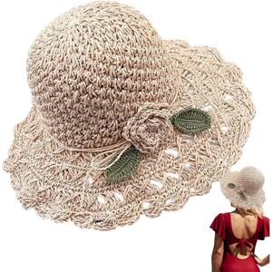 Unbranded Crochet Sun Hats for Women, Flower Adjustable Straw Hats, Portable Straw Hats wi Unbranded Crochet Sun Hats for Women, Flower Adjustable Straw Hats, Portable Straw Hats wi