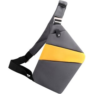 Unbranded (E, Dark Gray With Yellow) Fanny Sling Bag For Men - Waterproof Sling Slim Carry Unbranded (E, Dark Gray With Yellow) Fanny Sling Bag For Men - Waterproof Sling Slim Carry
