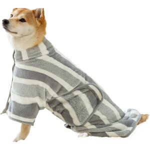 Unbranded (M, Gray White Stripes) Dog Towel - Dog Grooming Bath Towel - Microfiber Wearabl Unbranded (M, Gray White Stripes) Dog Towel - Dog Grooming Bath Towel - Microfiber Wearabl