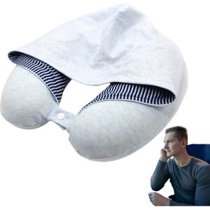 Unbranded (Blue) U Shaped Pillows for Adults,Airplane Sleep Support Hoodie Travel Neck Pil Unbranded (Blue) U Shaped Pillows for Adults,Airplane Sleep Support Hoodie Travel Neck Pil