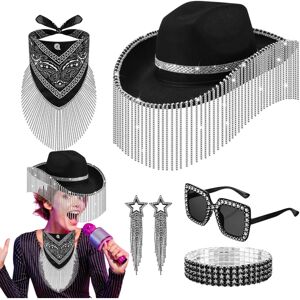 Unbranded Cowgirl Hat Bling Set - 5X Glitter Cowboy Hat Set,Costume Accessories for Women Unbranded Cowgirl Hat Bling Set - 5X Glitter Cowboy Hat Set,Costume Accessories for Women