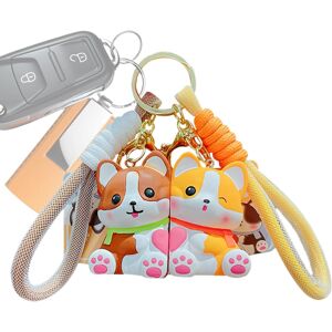 Unbranded (Coffee) Cute Dog Keychain For Backpack Cartoon Couple Keychain Set - Small An Unbranded (Coffee) Cute Dog Keychain For Backpack Cartoon Couple Keychain Set - Small An