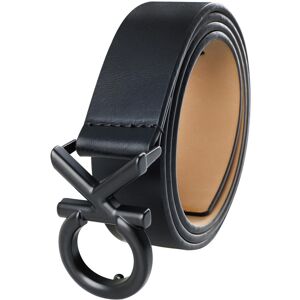 Calvin Klein Men's CK Plaque Buckle Black Casual Medium (34-36) Calvin Klein Men's CK Plaque Buckle Black Casual Medium (34-36)