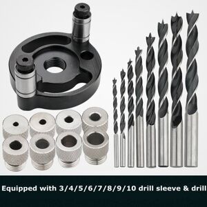 GreenZech (Black C) Single Hole Positioning Puncher for Woodworking with Drill Bit Sets, 3 GreenZech (Black C) Single Hole Positioning Puncher for Woodworking with Drill Bit Sets, 3