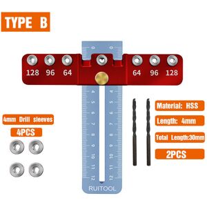 GreenZech (B) Adjustable Aluminum Alloy Handle Punch Locator with 4mm Drill for Metal, Fit GreenZech (B) Adjustable Aluminum Alloy Handle Punch Locator with 4mm Drill for Metal, Fit
