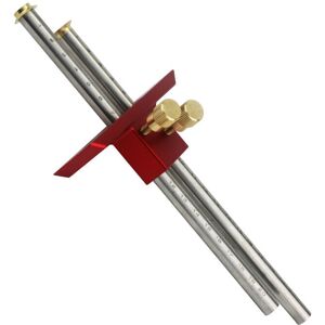 GreenZech Durable Metal Woodworking Marking Gauge, 200mm, Red, Clear Scale, Dual Calibrati GreenZech Durable Metal Woodworking Marking Gauge, 200mm, Red, Clear Scale, Dual Calibrati